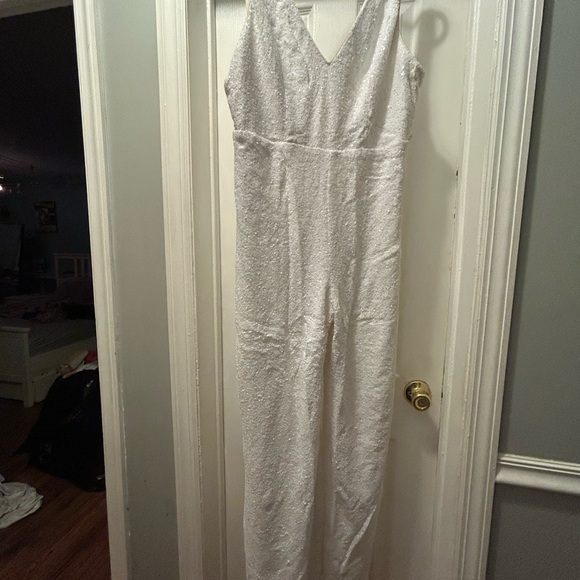 Lulu’s Sparkly Bow Jumpsuit - Picture 4 of 9